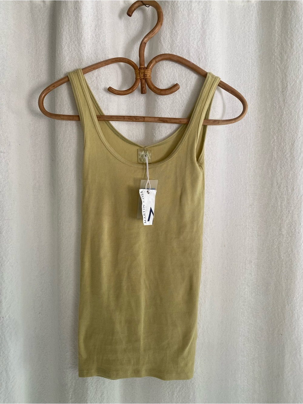 Martin➕OSA Essential Scoop Neck Cotton Ribbed Tank Size XS NWT